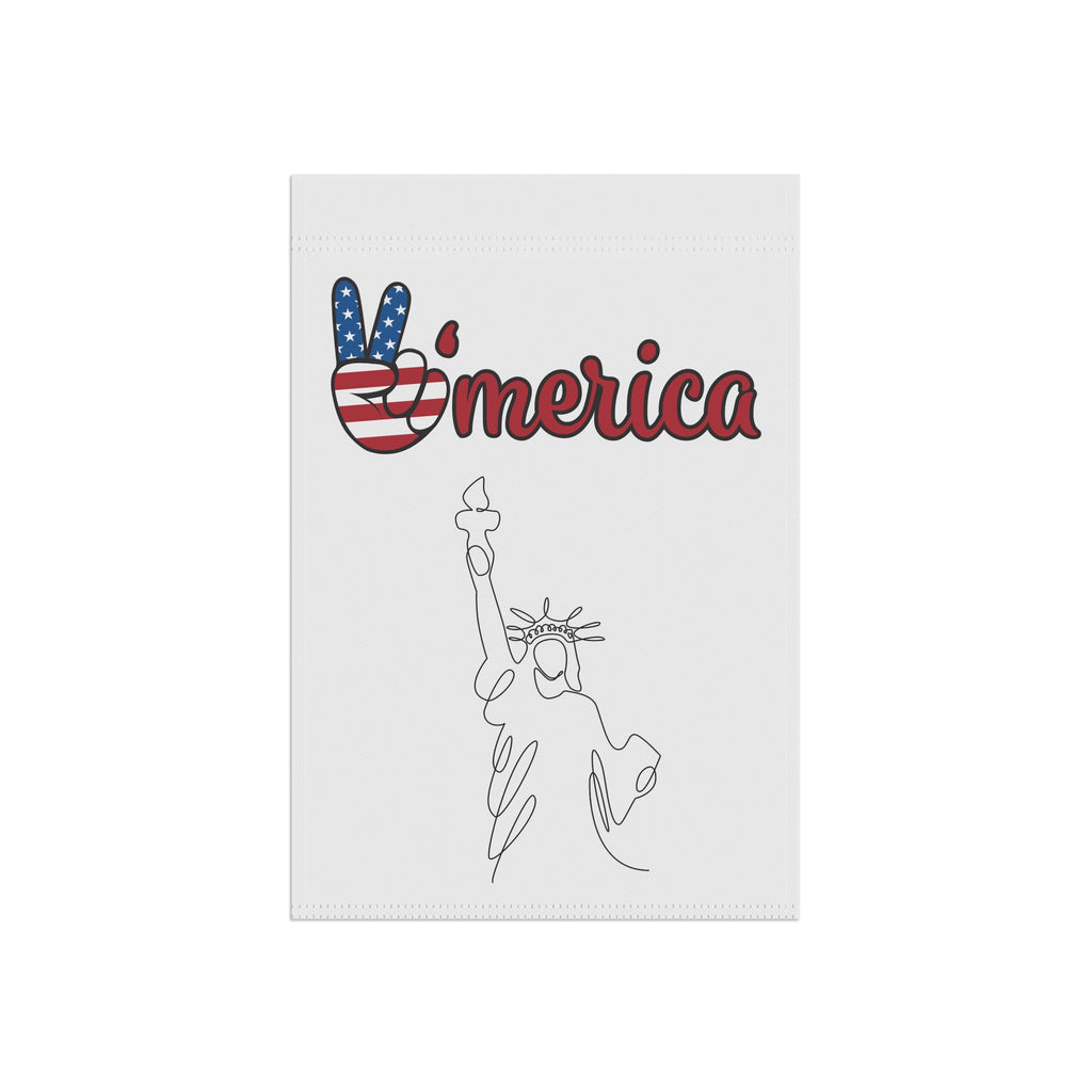 ’Merica Statue of Liberty Garden Flag — Patriotic Independence Day Yard Banner