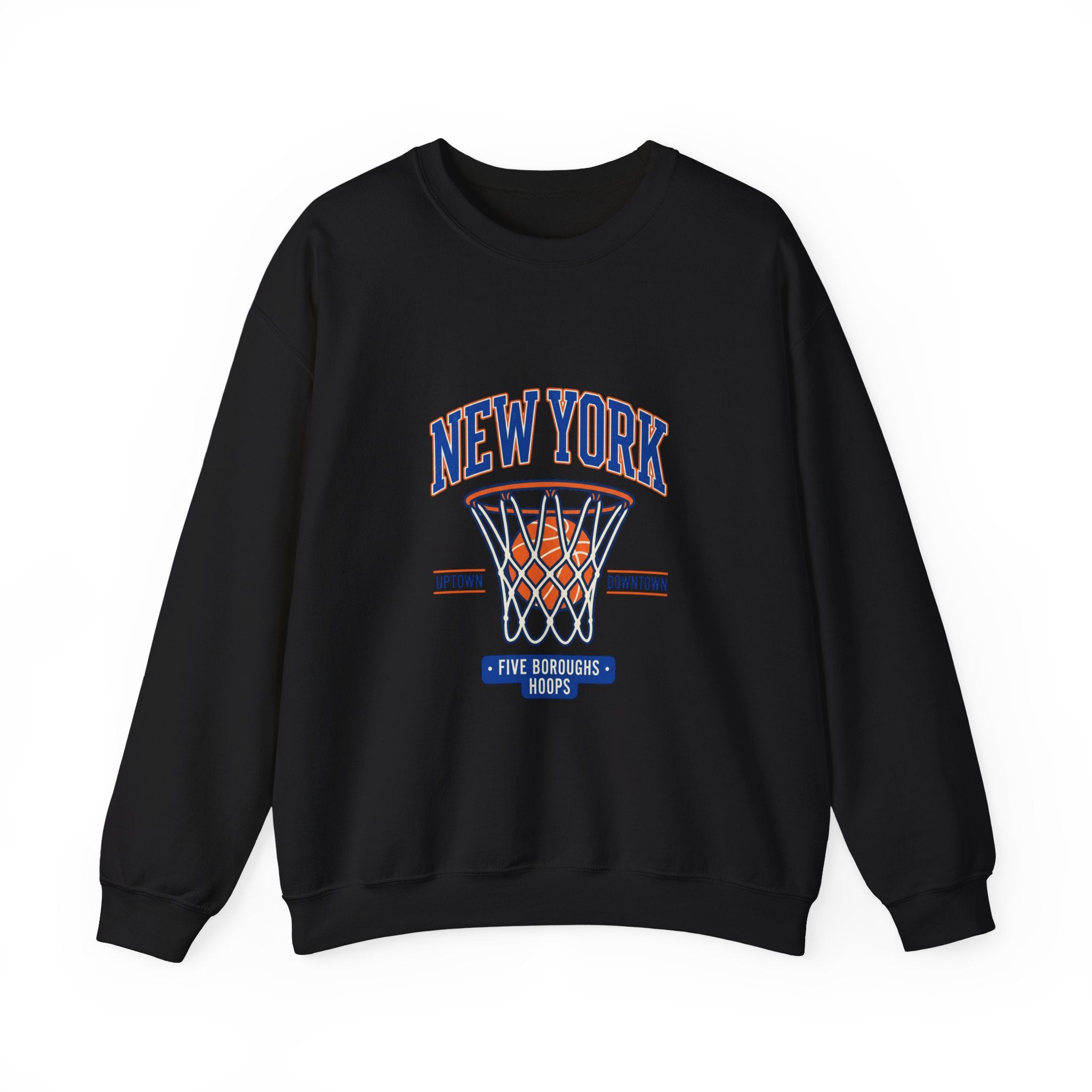New York Basketball Hoop Crewneck Sweatshirt | Vintage NYC Streetwear
