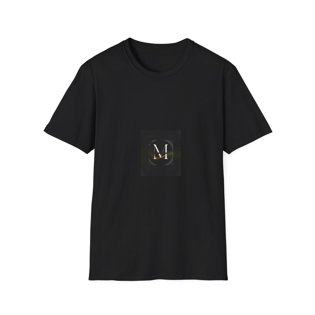 Minimalist Marble Monogram Tee — Letter M Logo T‑Shirt