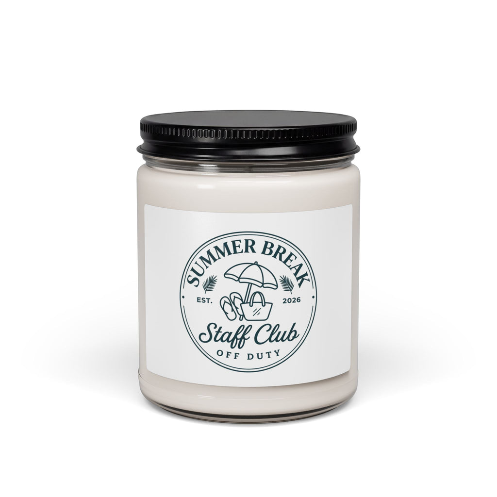 Summer Break Staff Club Candle, Teacher Last Day of School, Retro Beach Graphic
