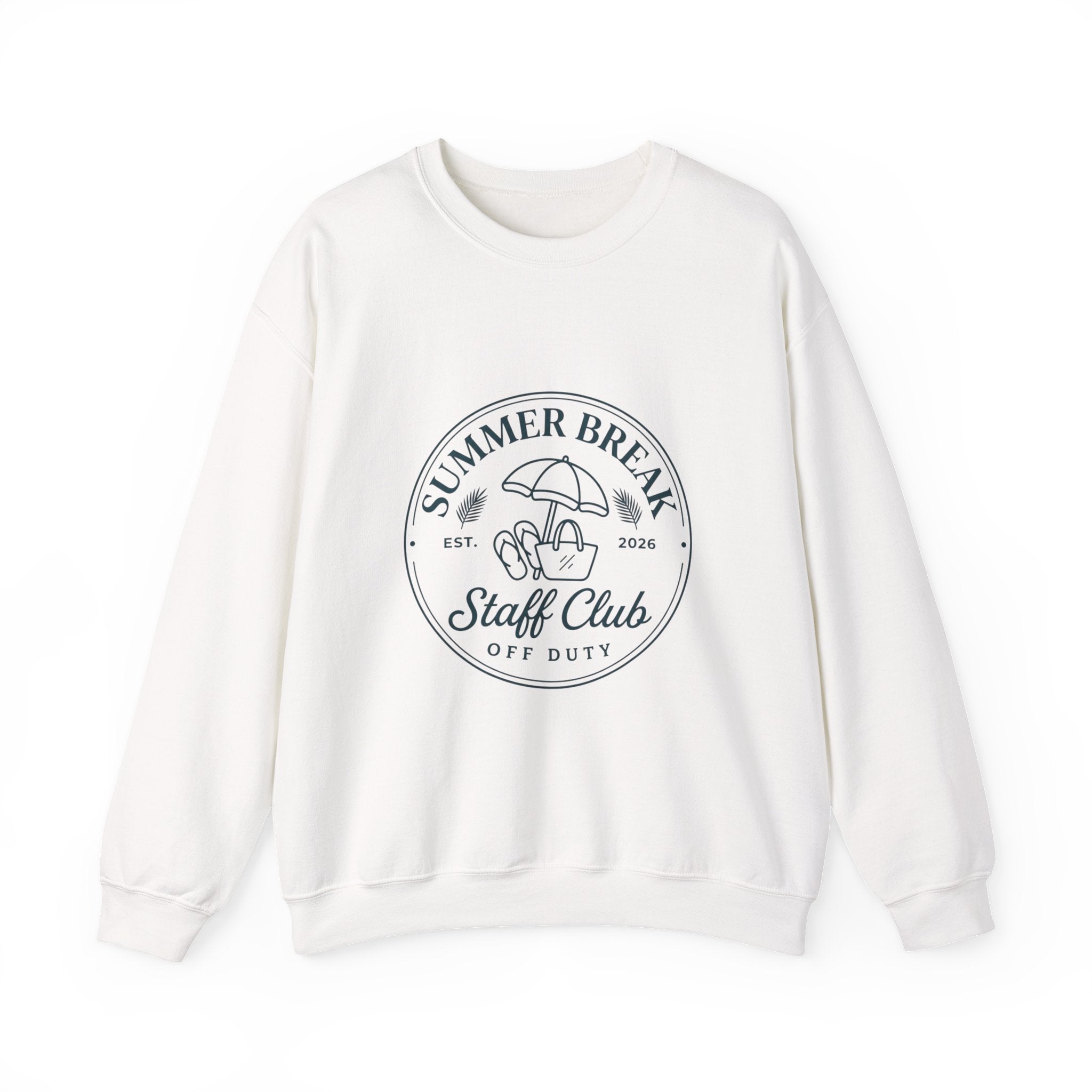 Summer Break Staff Club Sweatshirt | Teacher Last Day of School, Retro Beach Badge