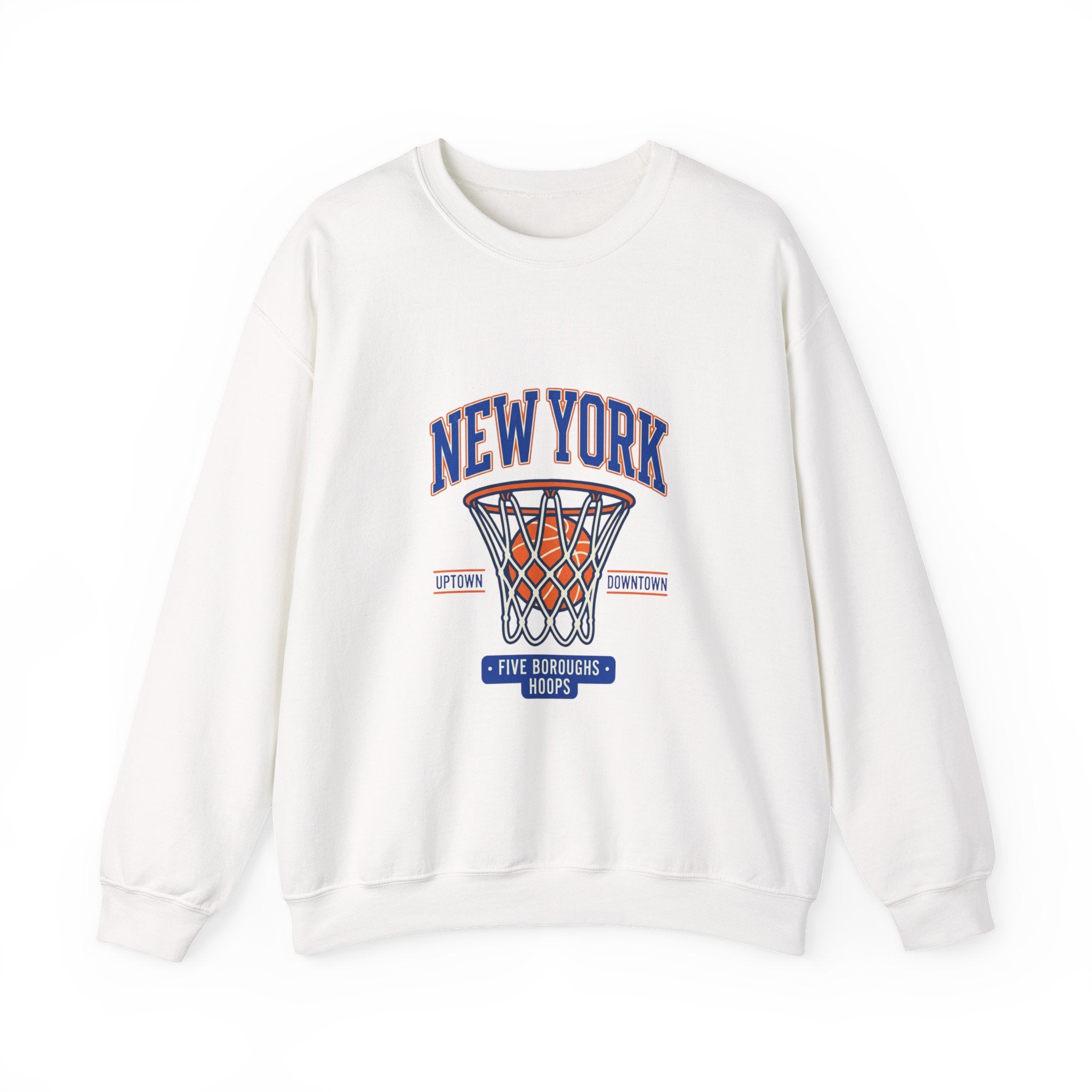 New York Basketball Hoop Crewneck Sweatshirt | Vintage NYC Streetwear
