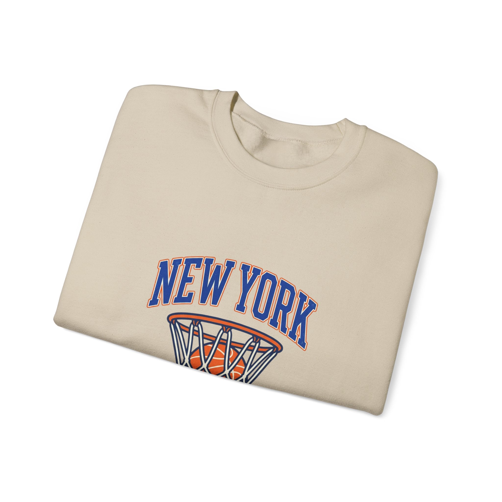 New York Basketball Hoop Crewneck Sweatshirt | Vintage NYC Streetwear