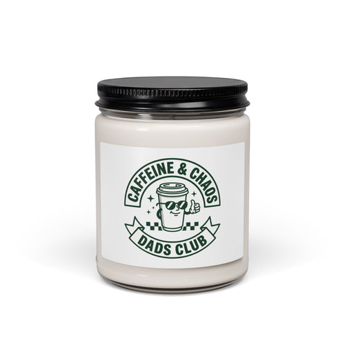 Caffeine & Chaos Dads Club Candle, Soy Jar Candle, Dad Identity
