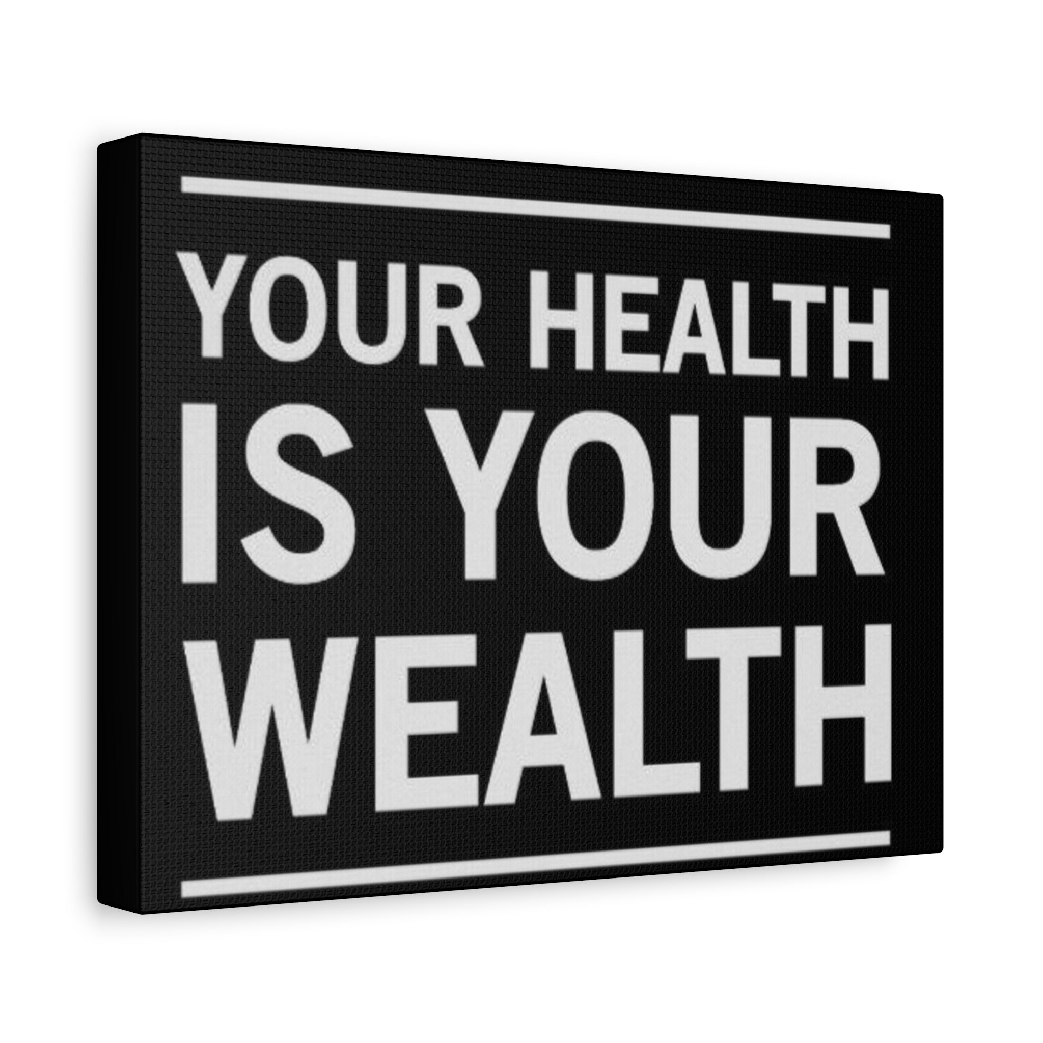 Your Health Is Your Wealth – Motivational Wall Canvas