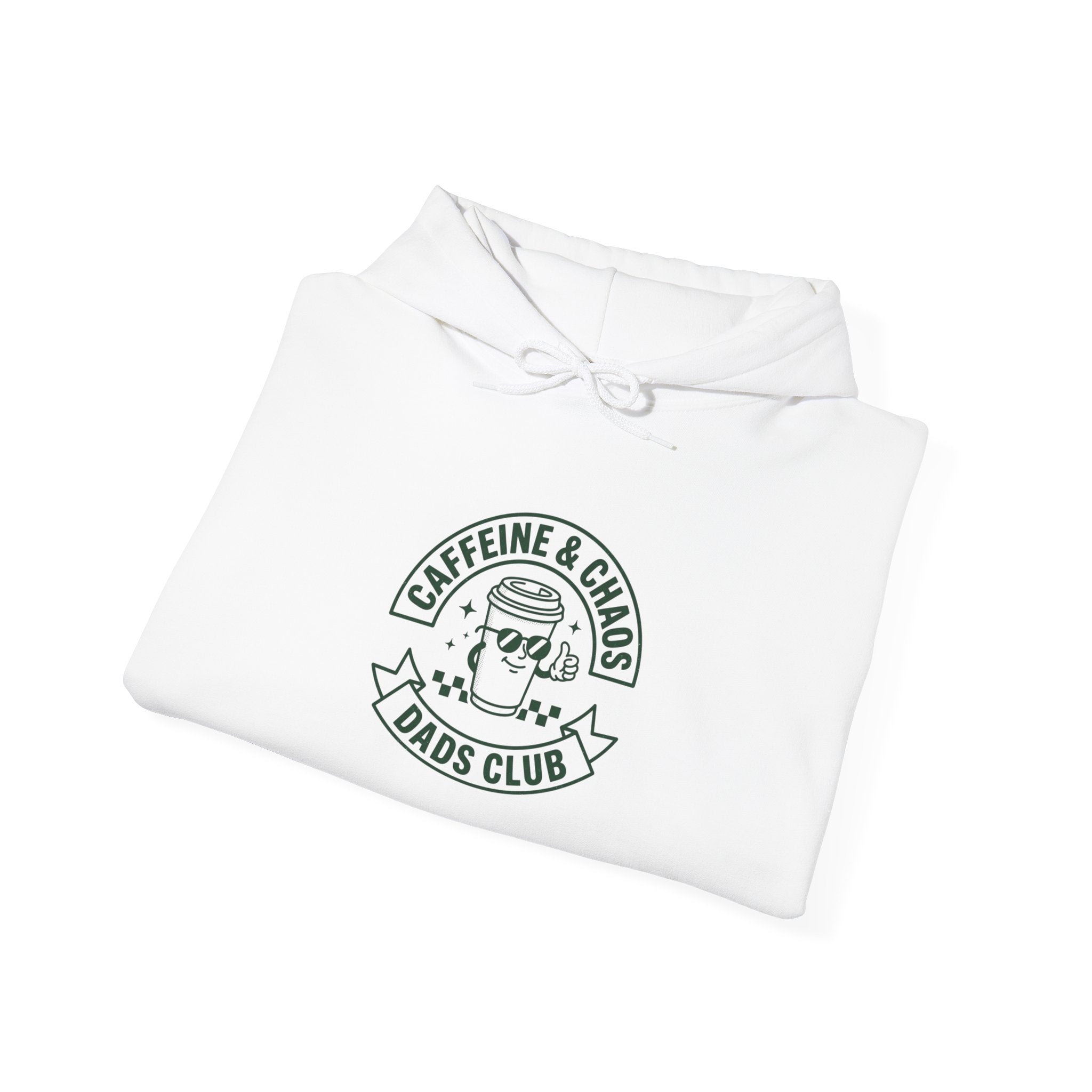 Caffeine & Chaos Dads Club Hoodie | Dad Identity streetwear, vintage typography