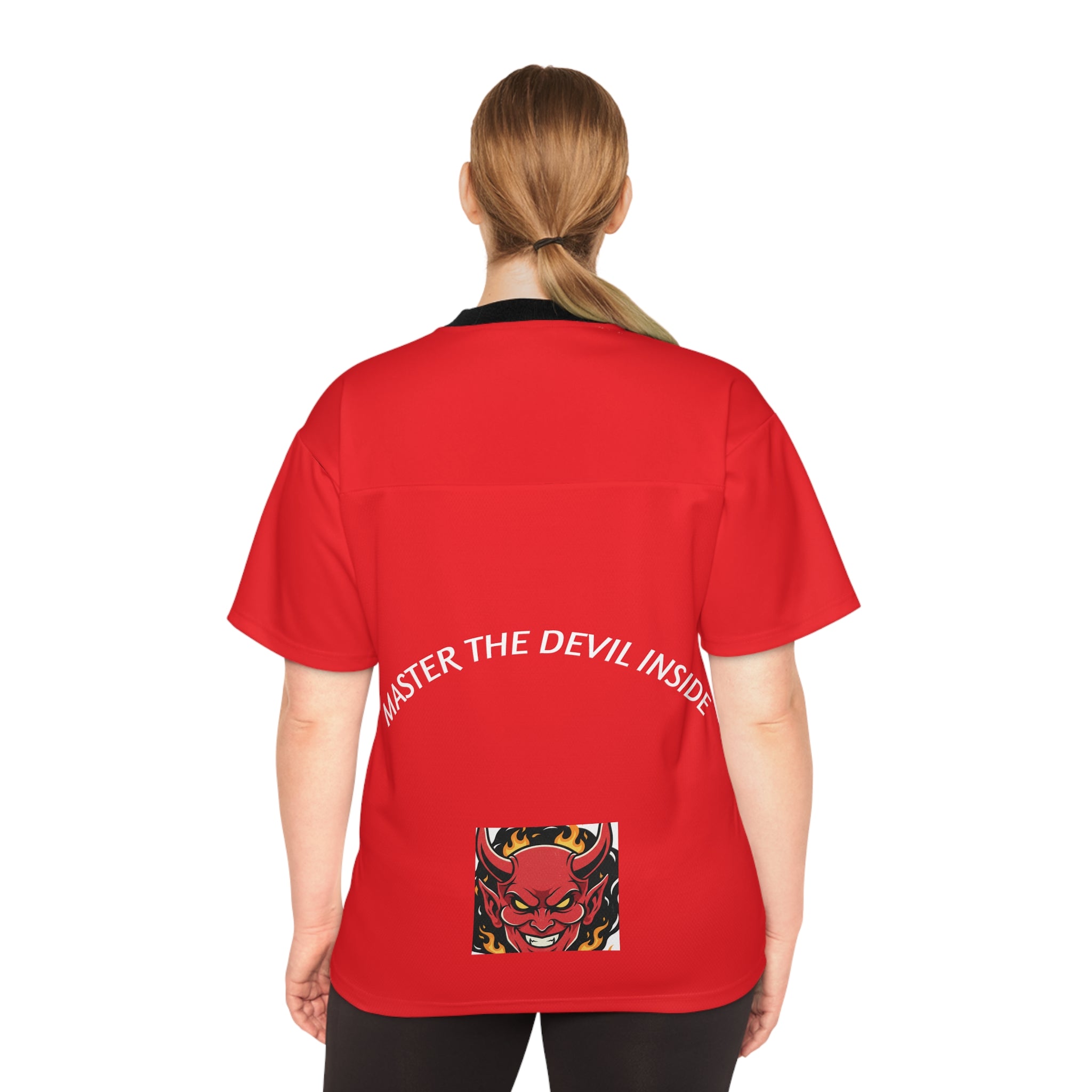 MUFC Red Football Jersey — 'Master the Devil Inside' Soccer Shirt