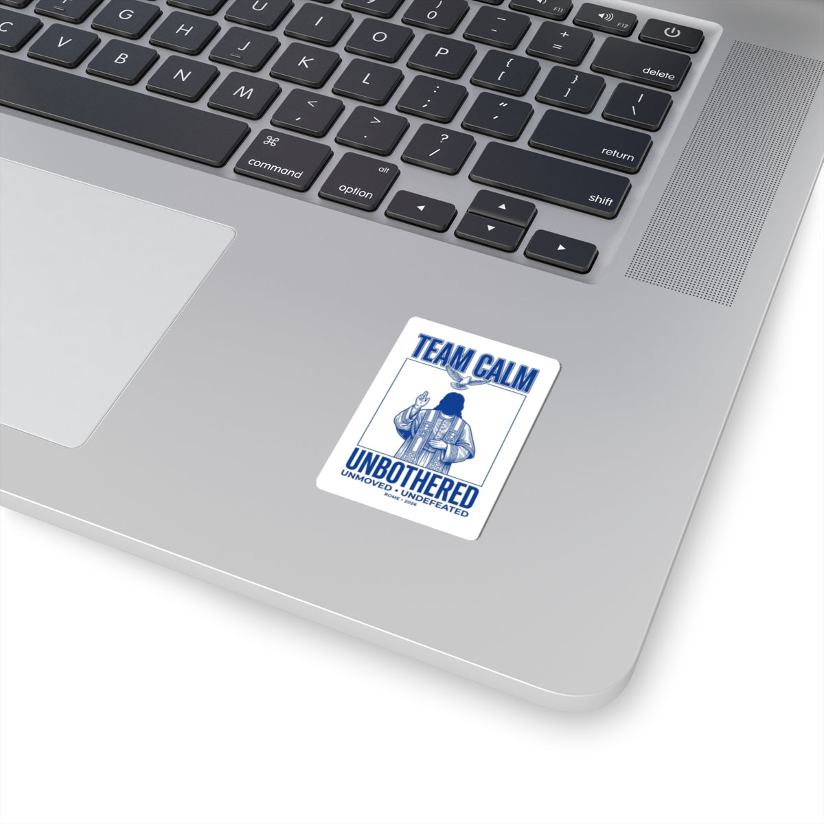 Team Calm Unbothered Sticker | Pope‑coded, Quiet Power, Divine Symbolism