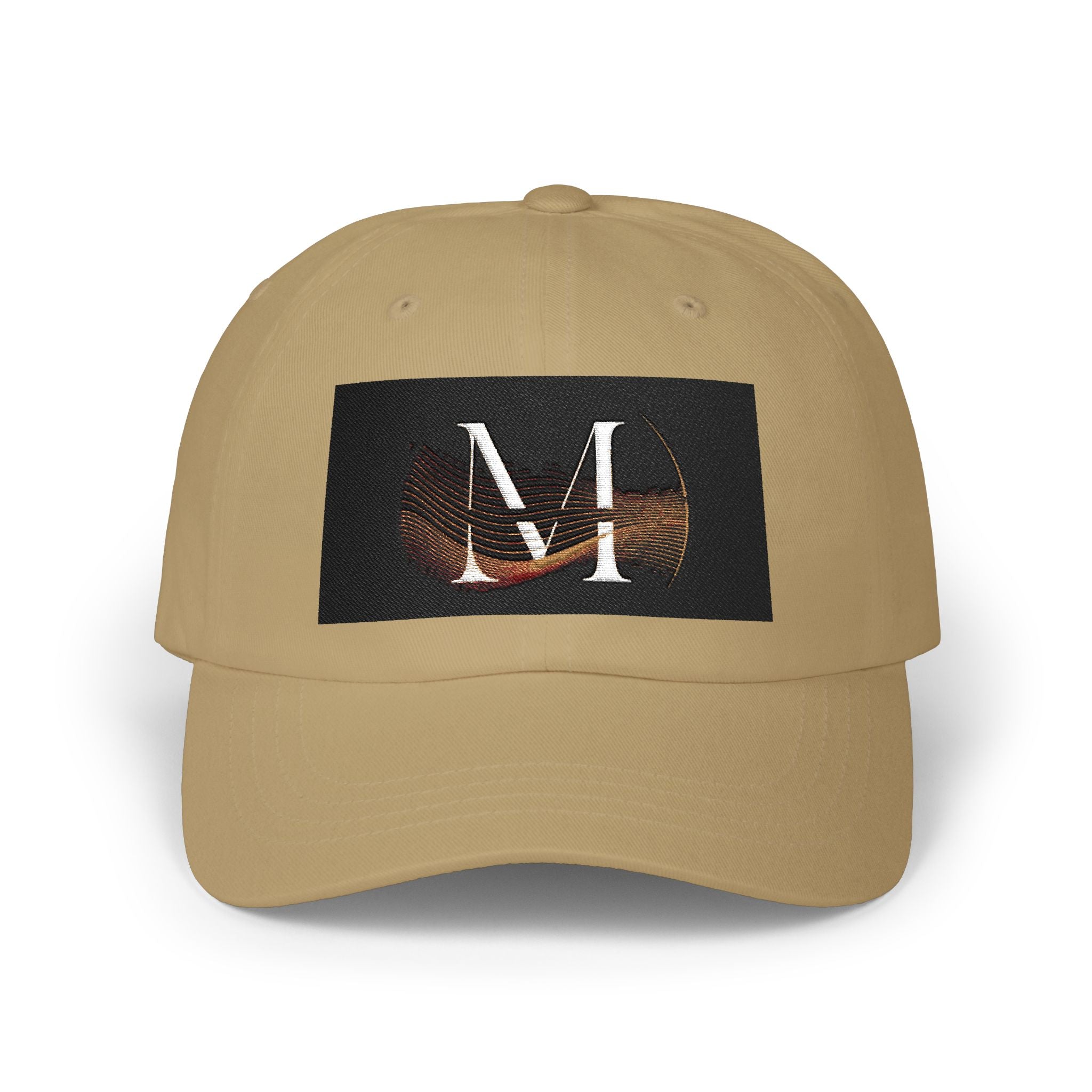 Monogram 'M' Dad Cap – Minimalist Leather Patch Baseball Hat