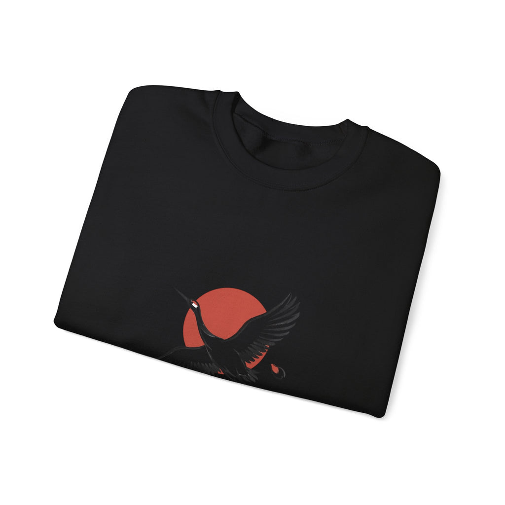 Cranes & Rising Sun Sweatshirt | Japanese Streetwear, Kanji Cherry Blossom