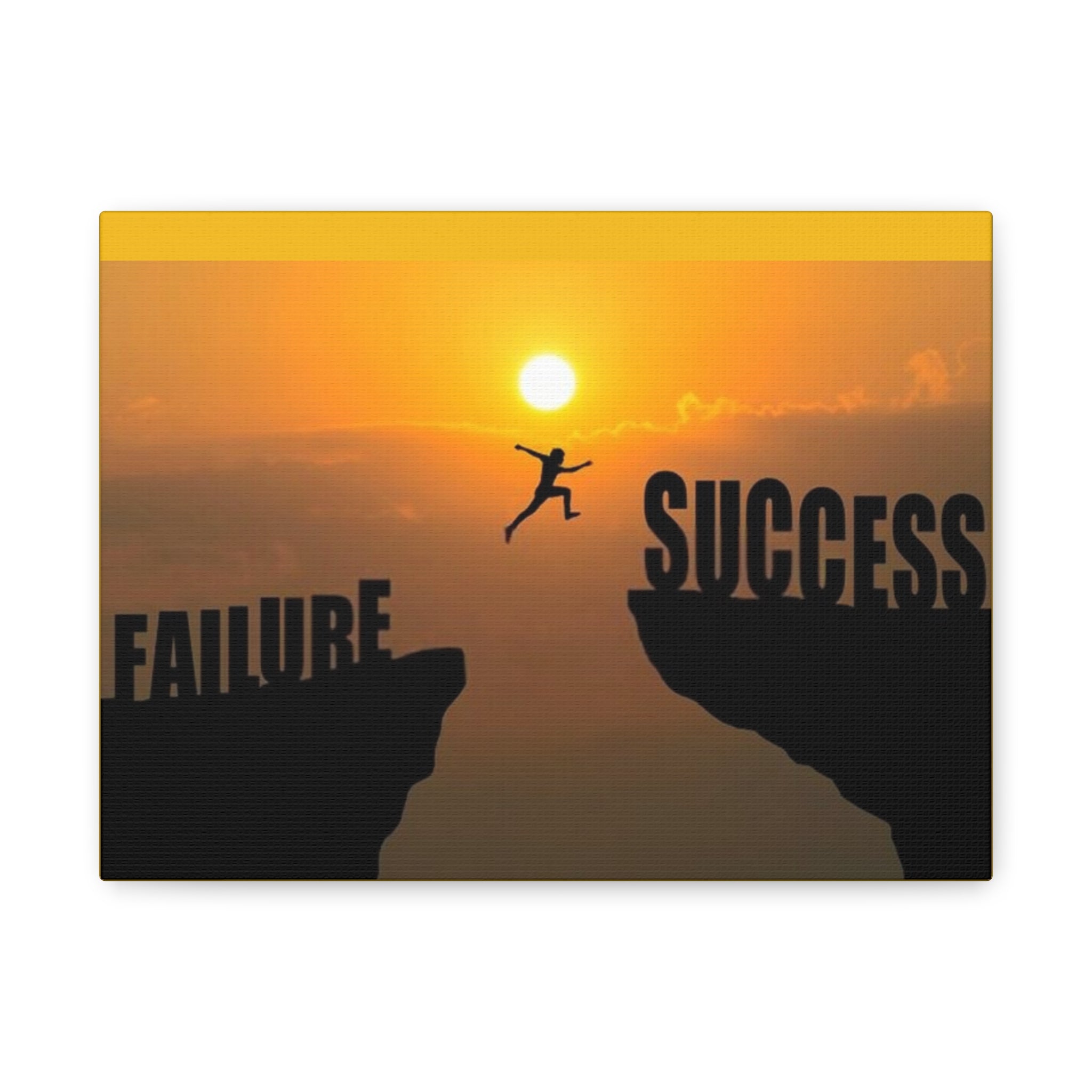 Canvas Wall Art — 'From Failure to Success' Motivational Sunset Print