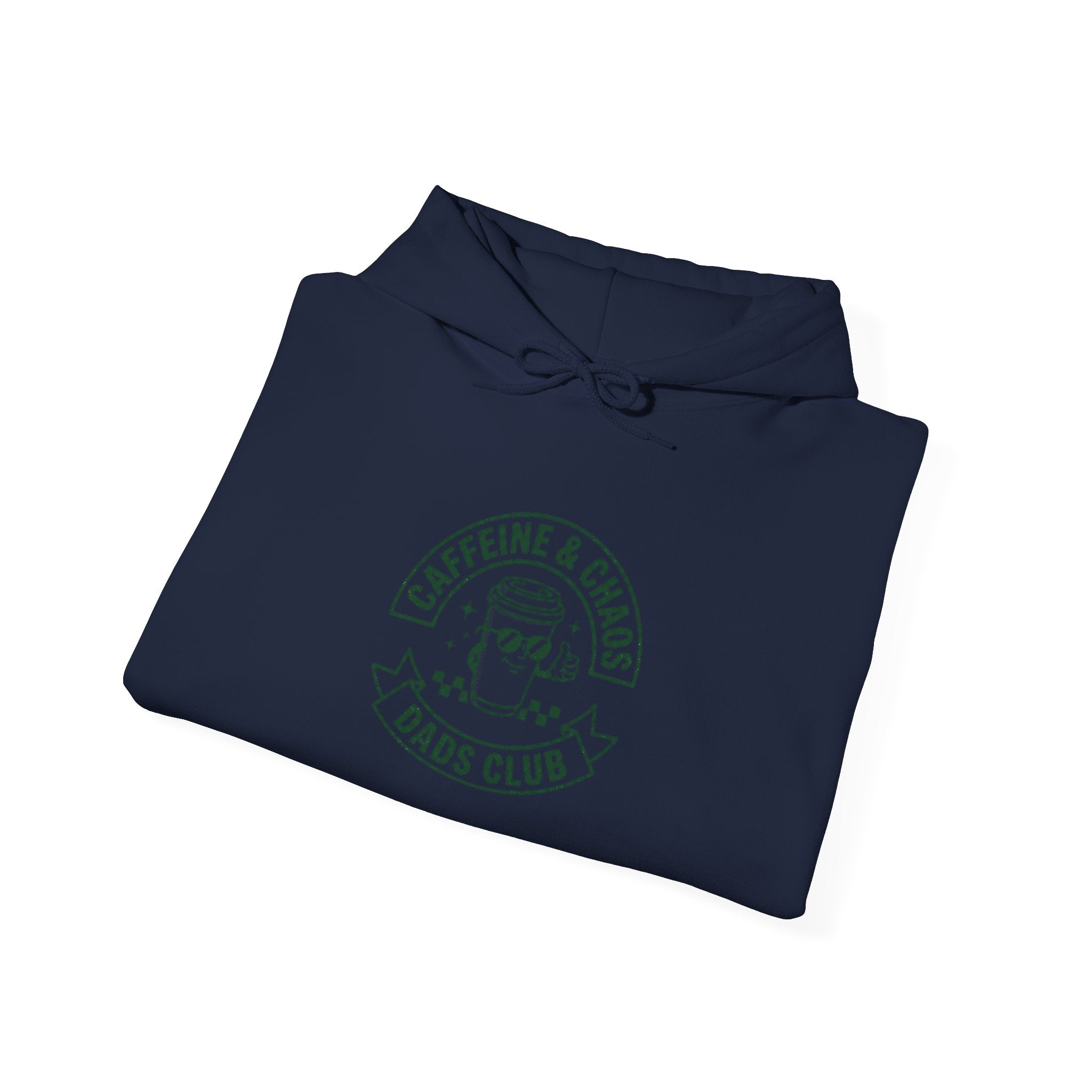 Caffeine & Chaos Dads Club Hoodie | Dad Identity streetwear, vintage typography