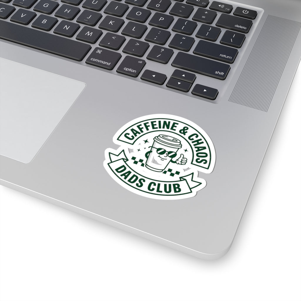 Caffeine & Chaos Dads Club Sticker | Dad Identity, Vintage Streetwear