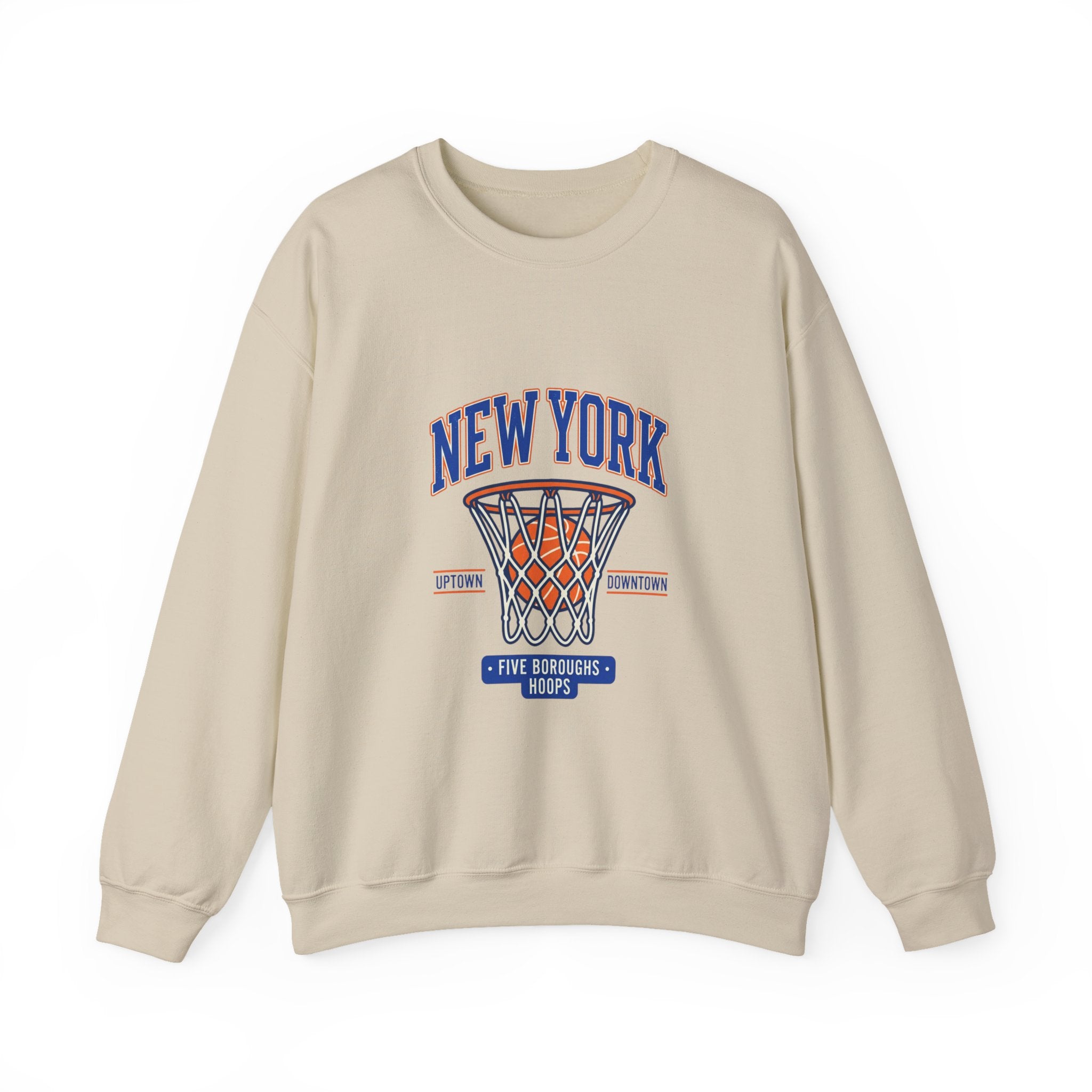 New York Basketball Hoop Crewneck Sweatshirt | Vintage NYC Streetwear