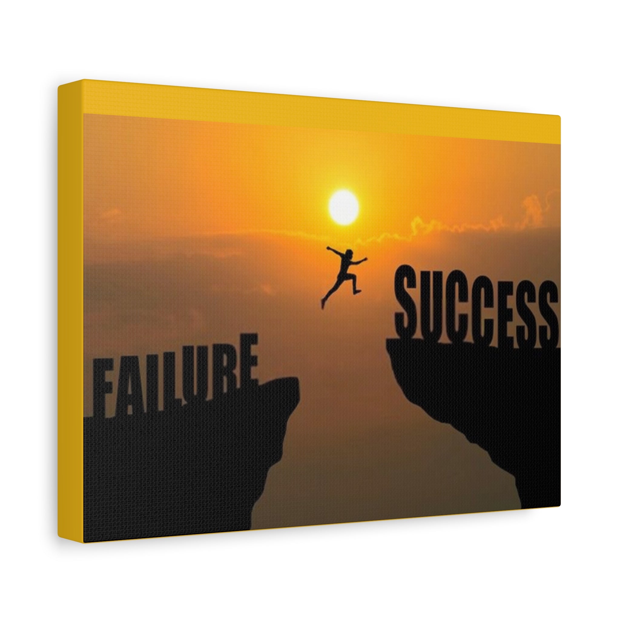 Canvas Wall Art — 'From Failure to Success' Motivational Sunset Print