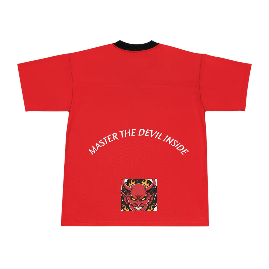 MUFC Red Football Jersey — 'Master the Devil Inside' Soccer Shirt