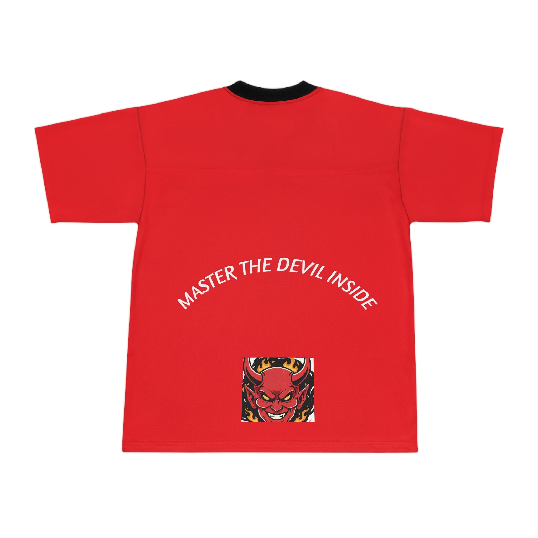 MUFC Red Football Jersey — 'Master the Devil Inside' Soccer Shirt