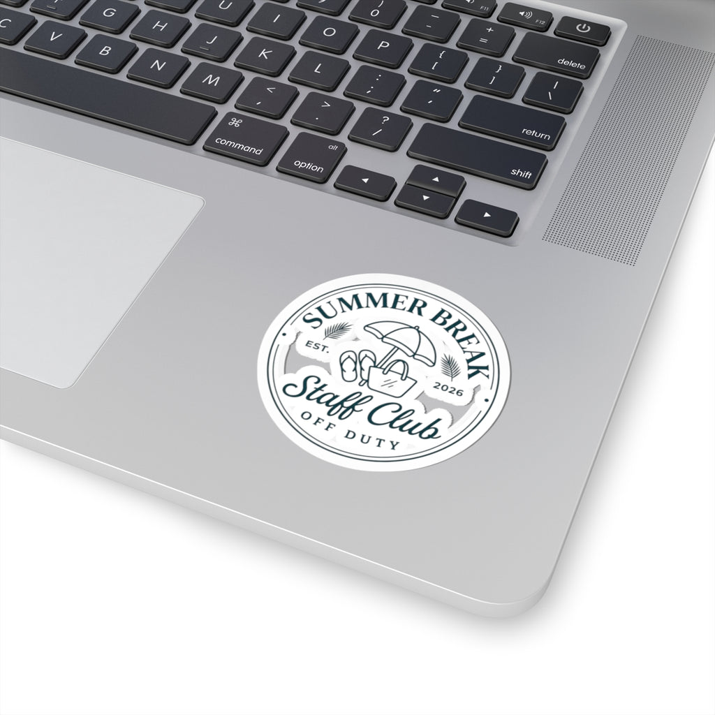 Summer Break Staff Club Sticker | Teacher Off Duty, Retro Beach Badge