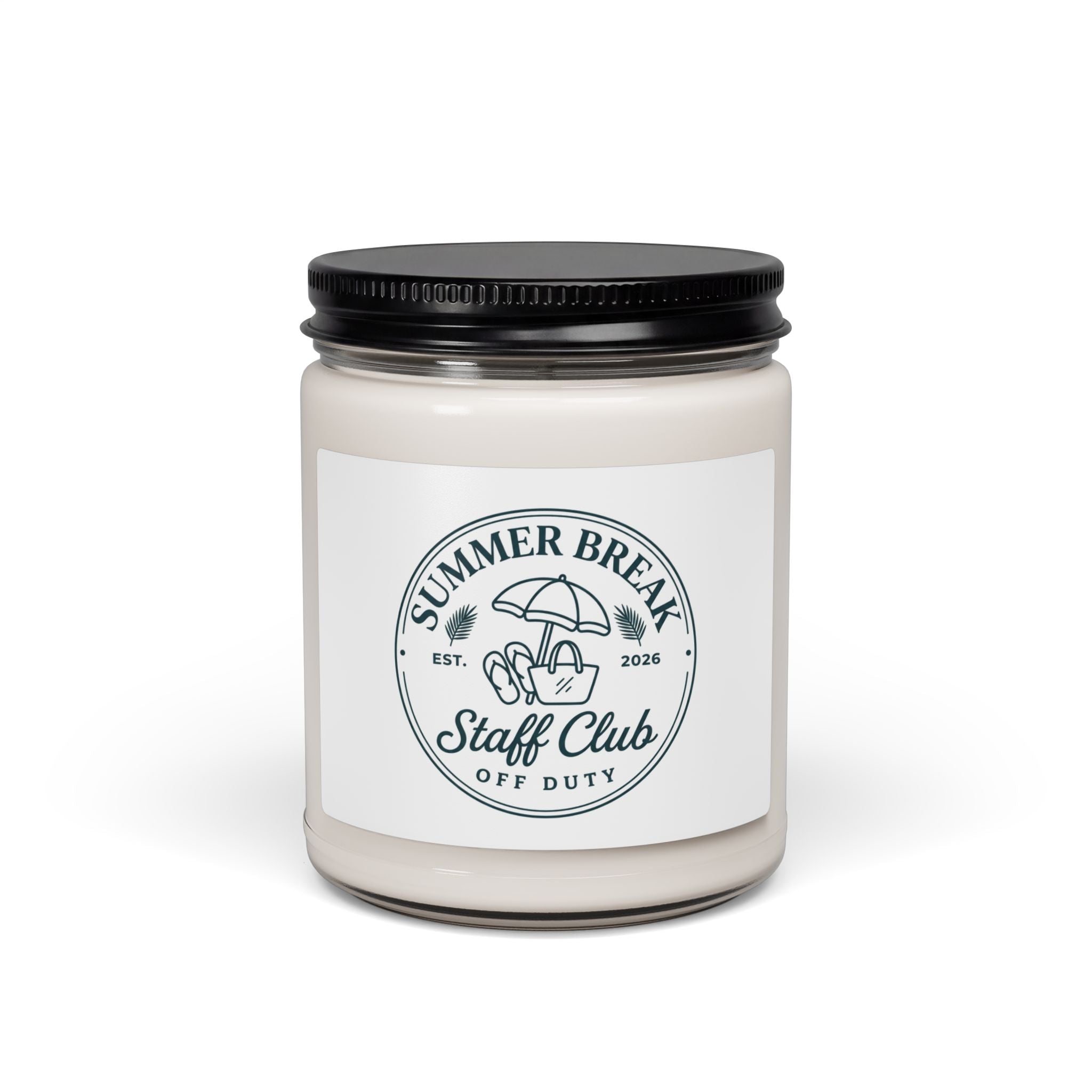 Summer Break Staff Club Candle, Teacher Last Day of School, Retro Beach Graphic