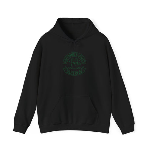 Caffeine & Chaos Dads Club Hoodie | Dad Identity streetwear, vintage typography