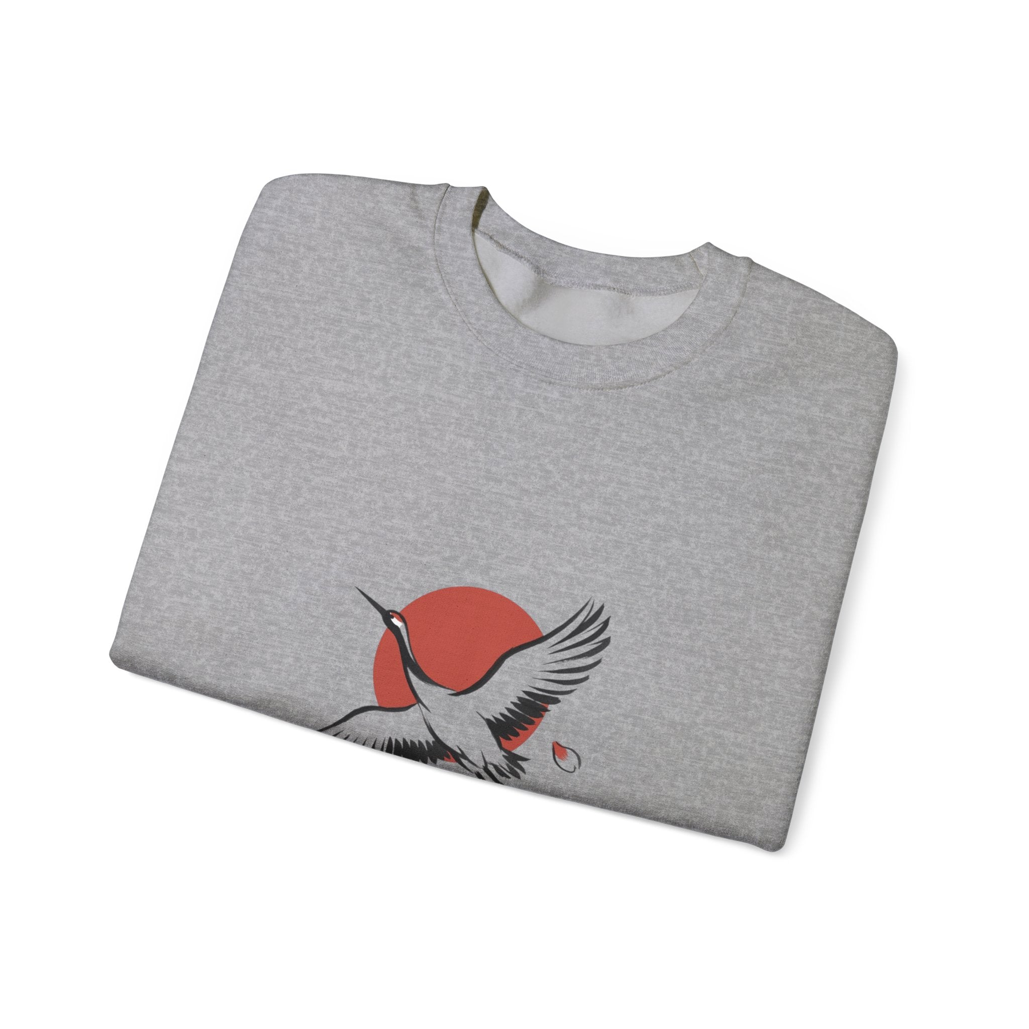 Cranes & Rising Sun Sweatshirt | Japanese Streetwear, Kanji Cherry Blossom