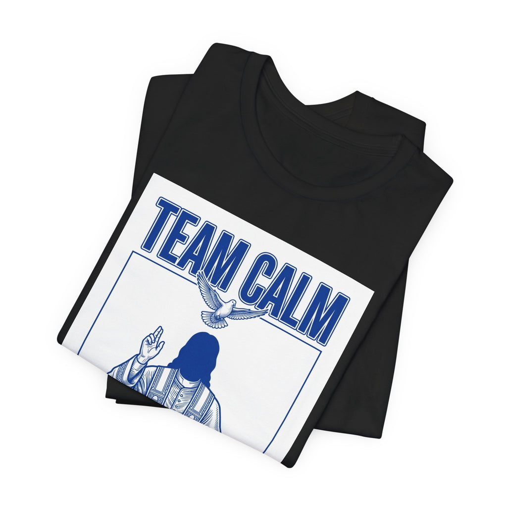 Team Calm Unbothered Graphic Tee | Pope‑coded Symbolism, Minimalist Ecclesiastical Design