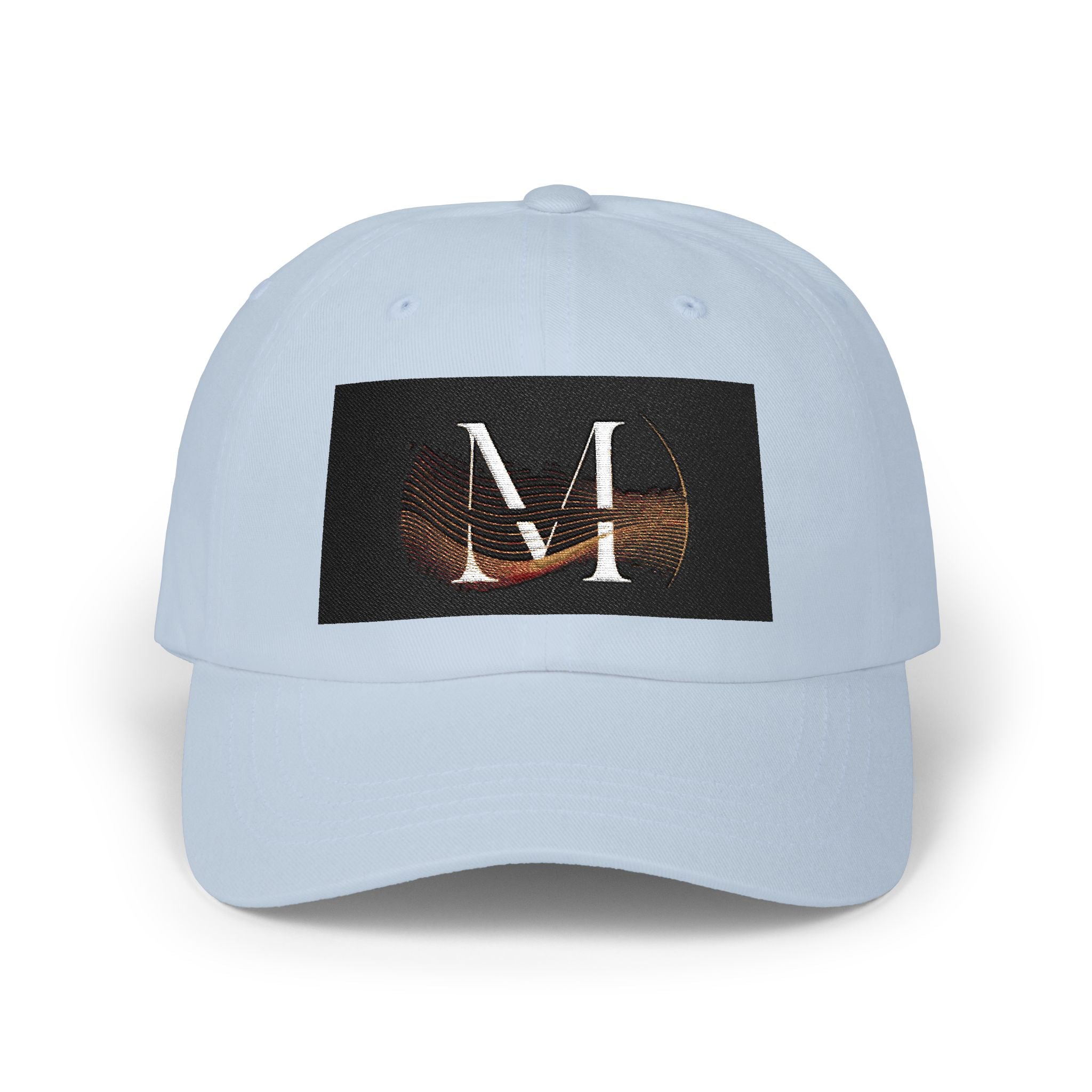 Monogram 'M' Dad Cap – Minimalist Leather Patch Baseball Hat