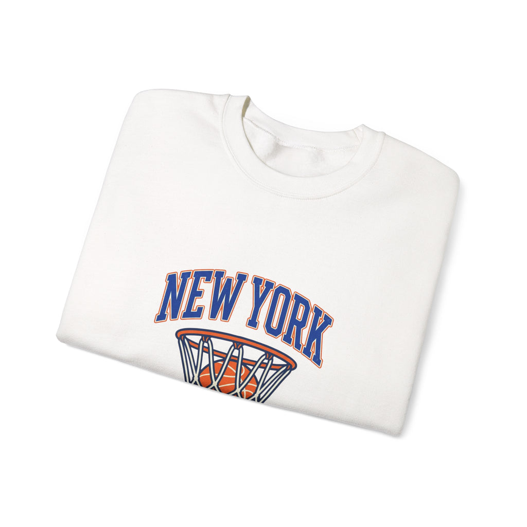 New York Basketball Hoop Crewneck Sweatshirt | Vintage NYC Streetwear