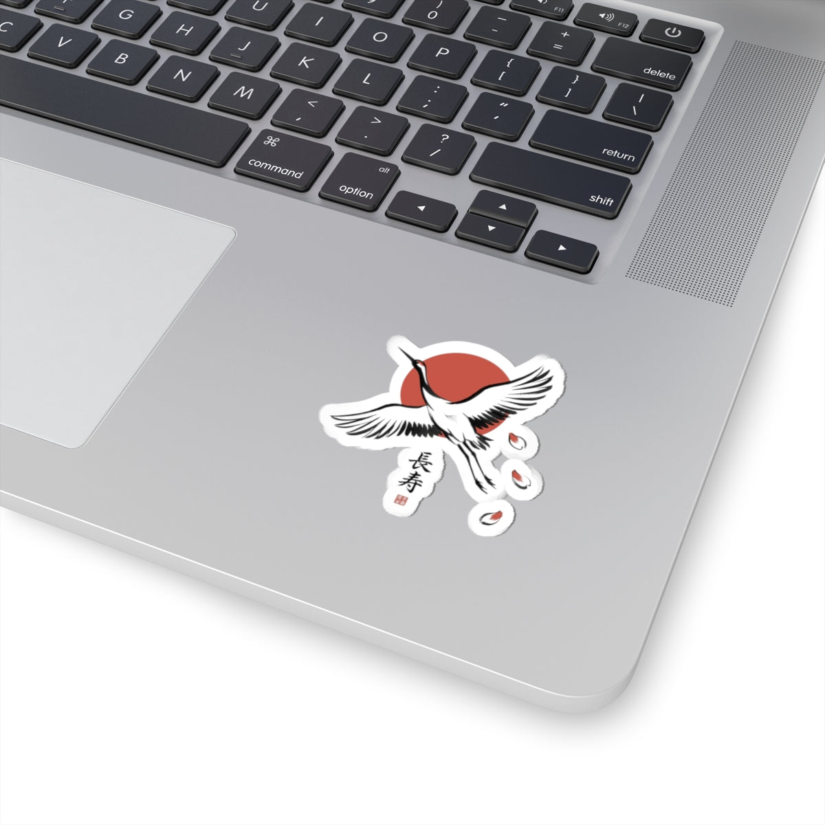 Crane & Rising Sun Kiss-Cut Stickers | Japanese Streetwear, Kanji Charm