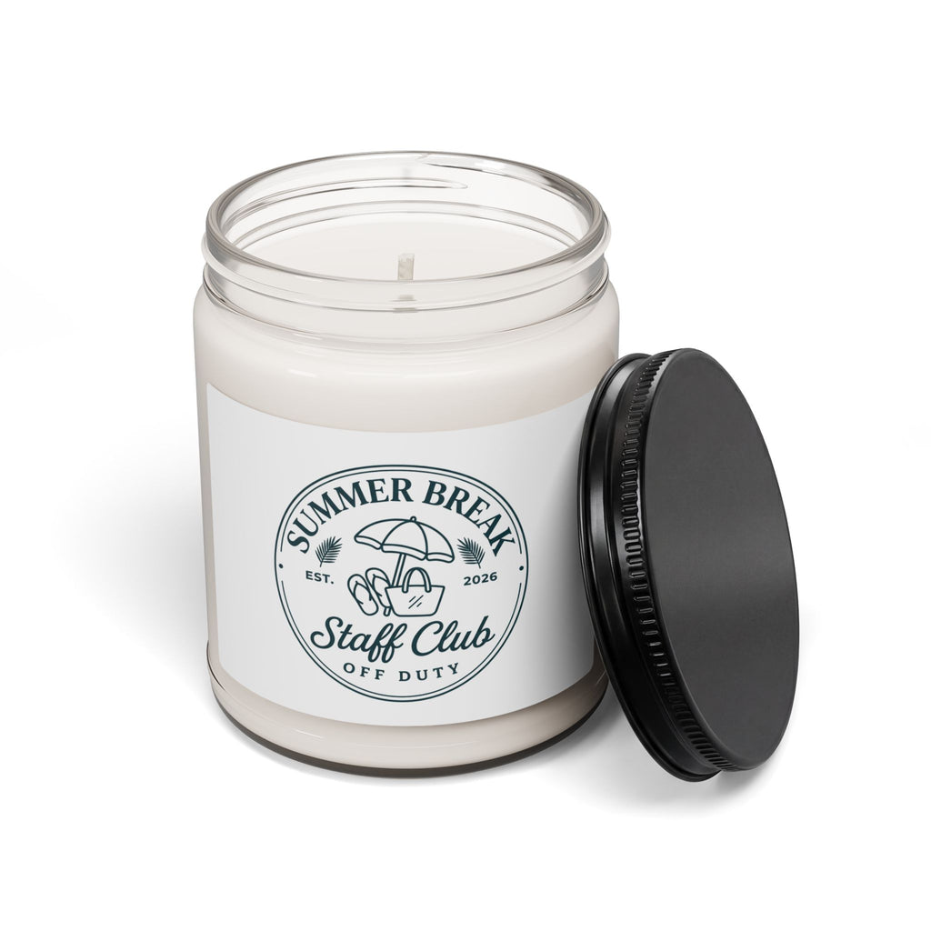 Summer Break Staff Club Candle, Teacher Last Day of School, Retro Beach Graphic