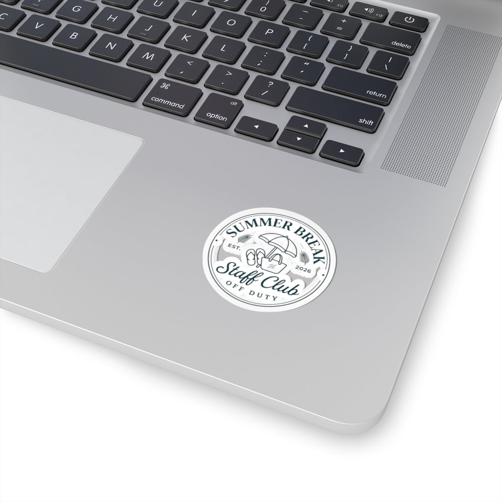 Summer Break Staff Club Sticker | Teacher Off Duty, Retro Beach Badge