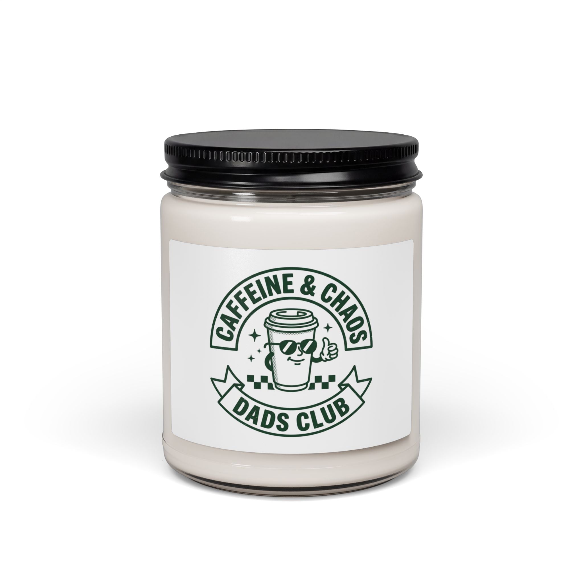 Caffeine & Chaos Dads Club Candle, Soy Jar Candle, Dad Identity