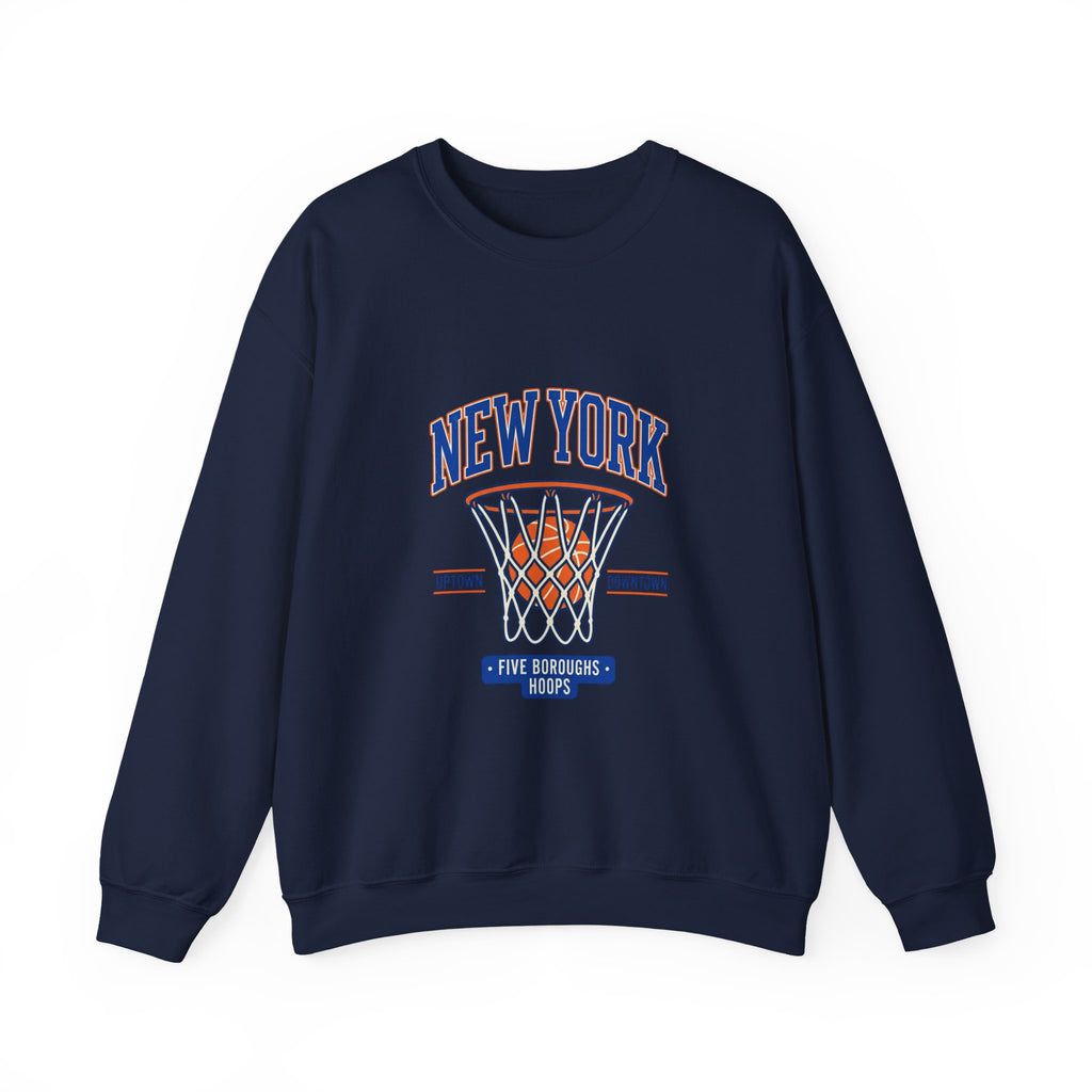 New York Basketball Hoop Crewneck Sweatshirt | Vintage NYC Streetwear
