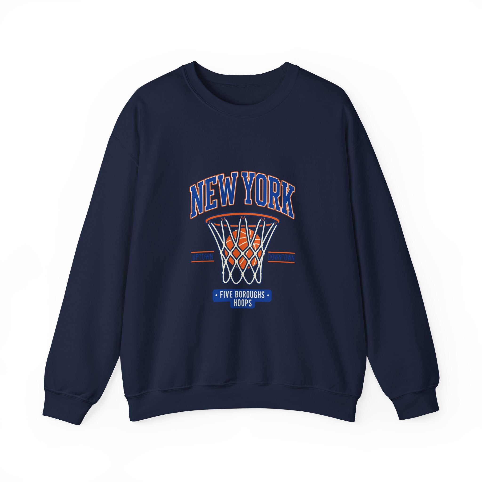 New York Basketball Hoop Crewneck Sweatshirt | Vintage NYC Streetwear