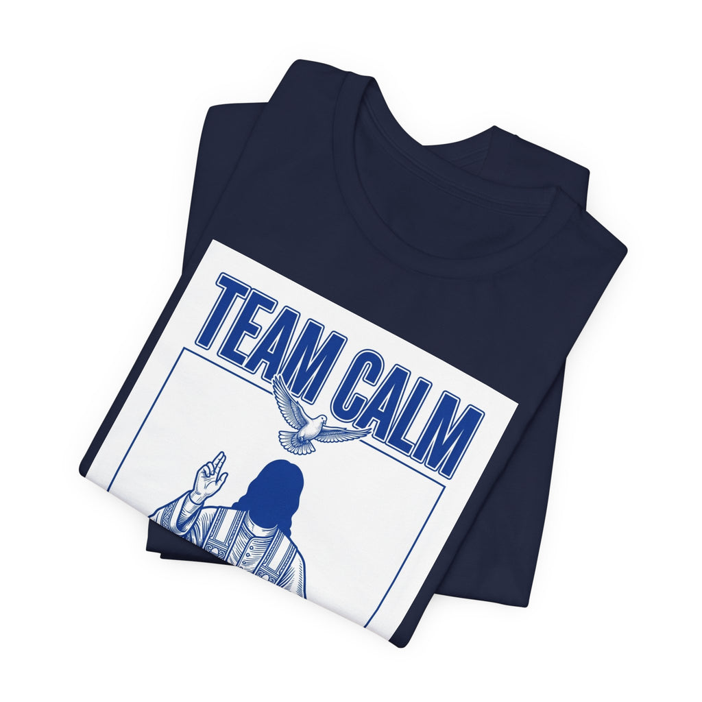 Team Calm Unbothered Graphic Tee | Pope‑coded Symbolism, Minimalist Ecclesiastical Design