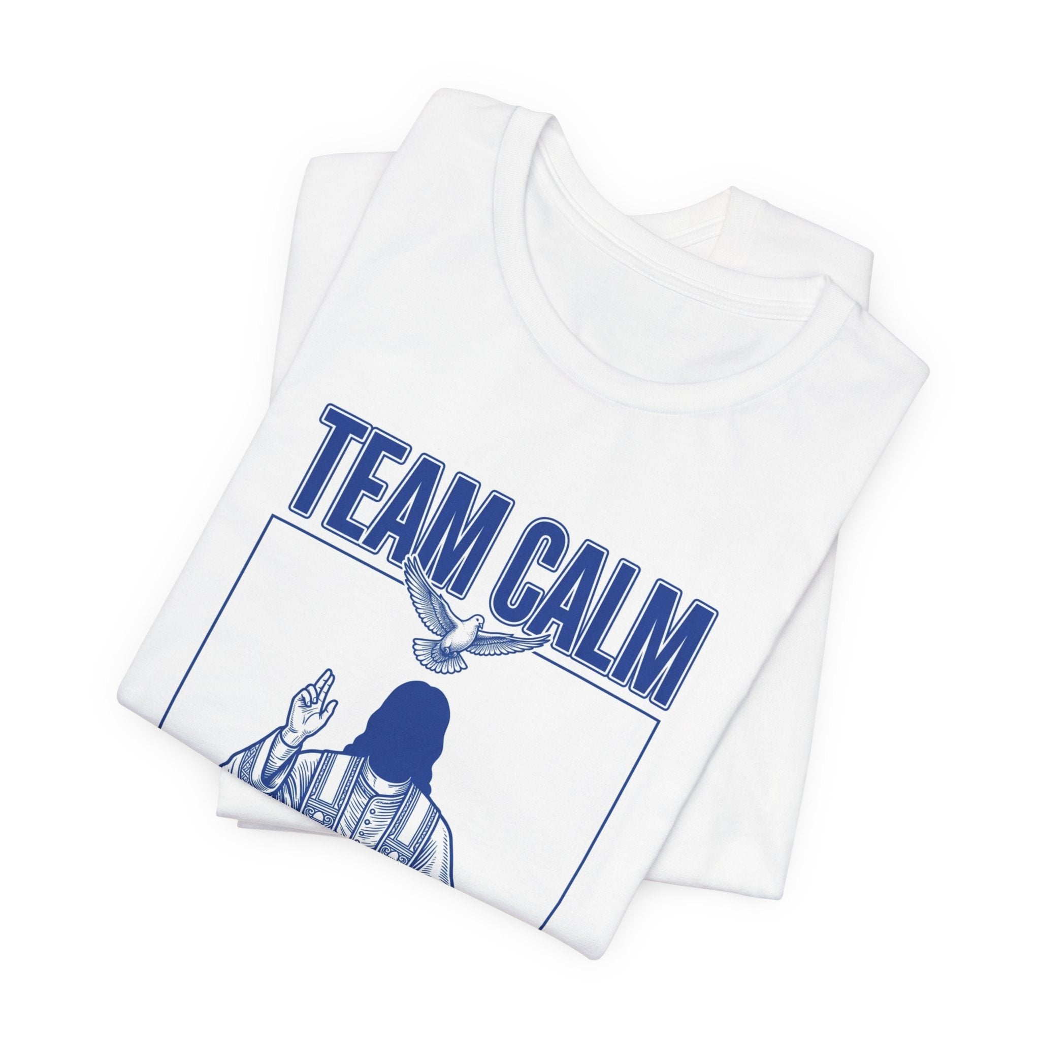 Team Calm Unbothered Graphic Tee | Pope‑coded Symbolism, Minimalist Ecclesiastical Design