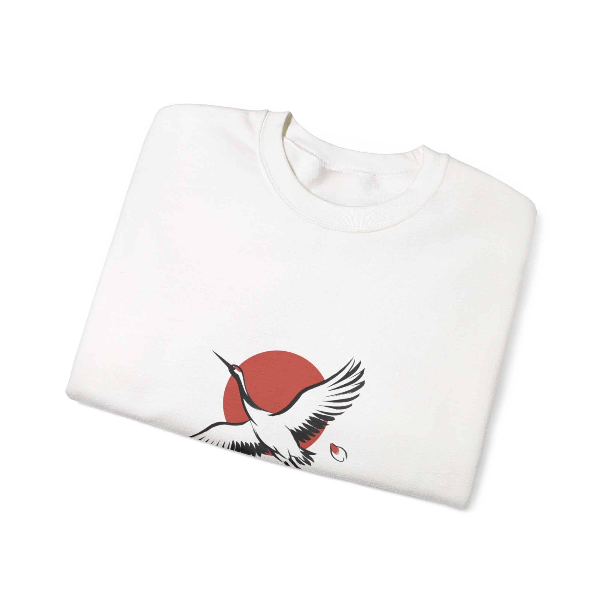 Cranes & Rising Sun Sweatshirt | Japanese Streetwear, Kanji Cherry Blossom