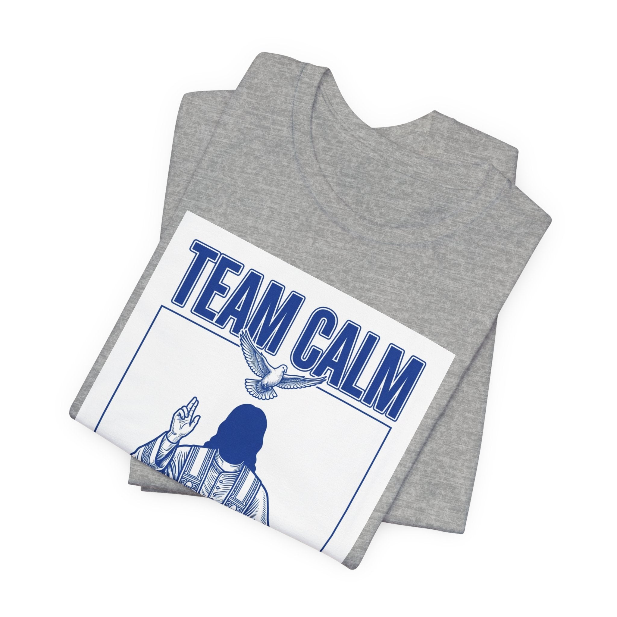 Team Calm Unbothered Graphic Tee | Pope‑coded Symbolism, Minimalist Ecclesiastical Design