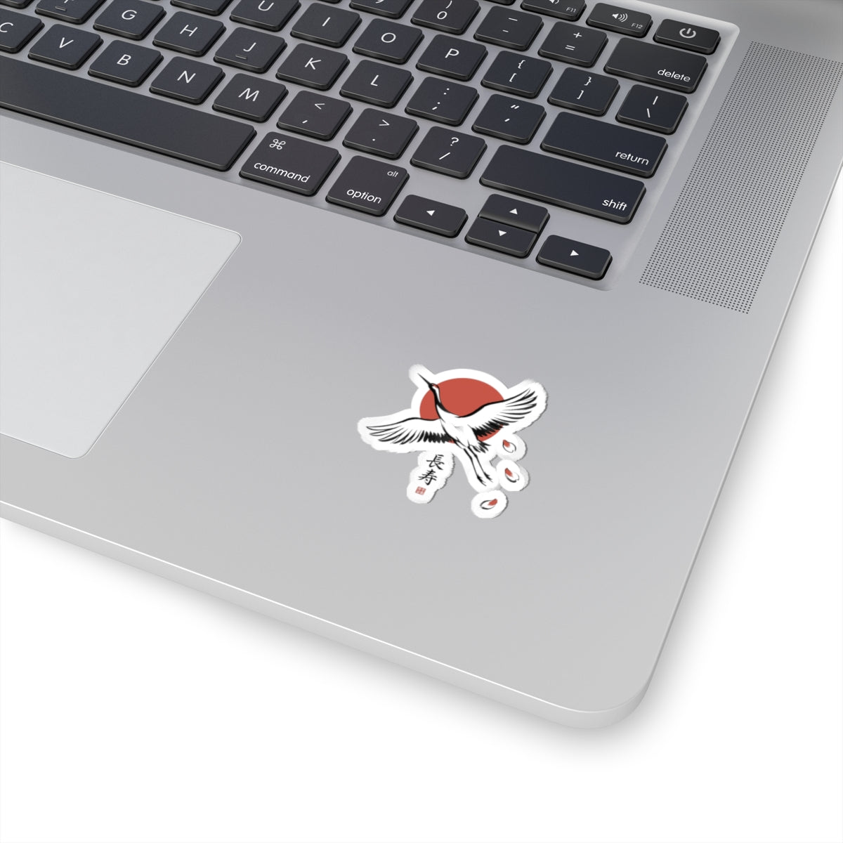 Crane & Rising Sun Kiss-Cut Stickers | Japanese Streetwear, Kanji Charm
