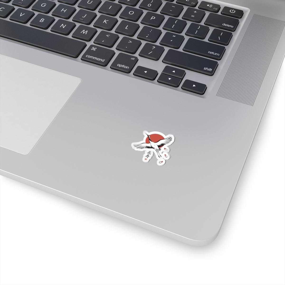 Crane & Rising Sun Kiss-Cut Stickers | Japanese Streetwear, Kanji Charm
