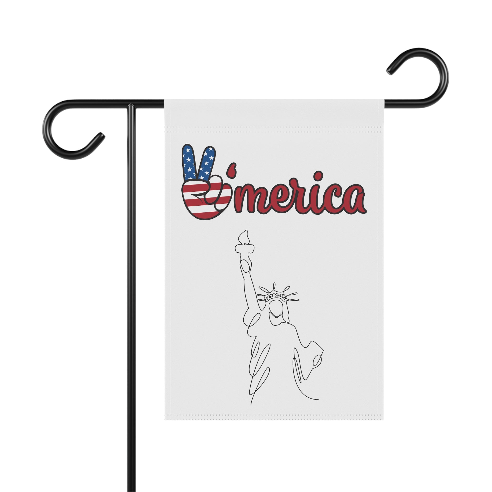 ’Merica Statue of Liberty Garden Flag — Patriotic Independence Day Yard Banner