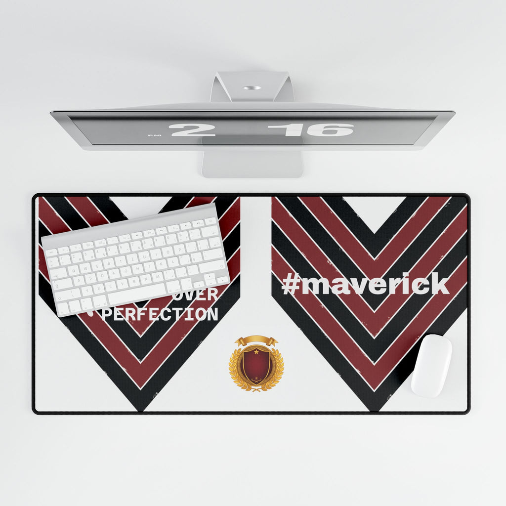 Progress Over Perfection Maverick Desk Mat – Large Gaming/Work Mouse Pad
