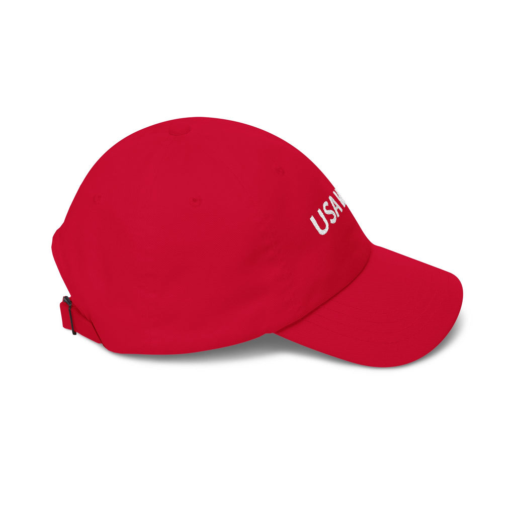 USA WC26 Embroidered Dad Cap — Minimalist White Baseball Hat