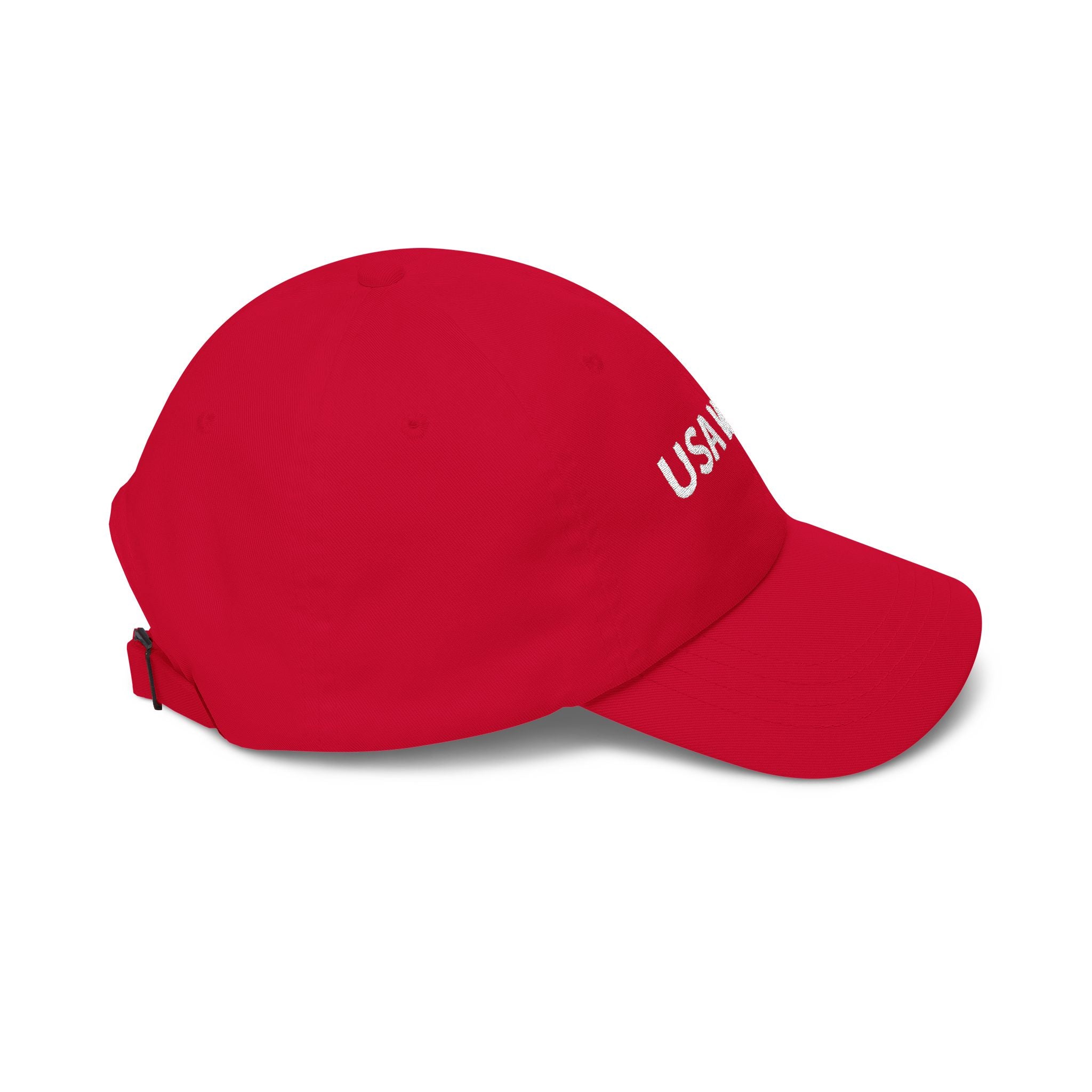 USA WC26 Embroidered Dad Cap — Minimalist White Baseball Hat