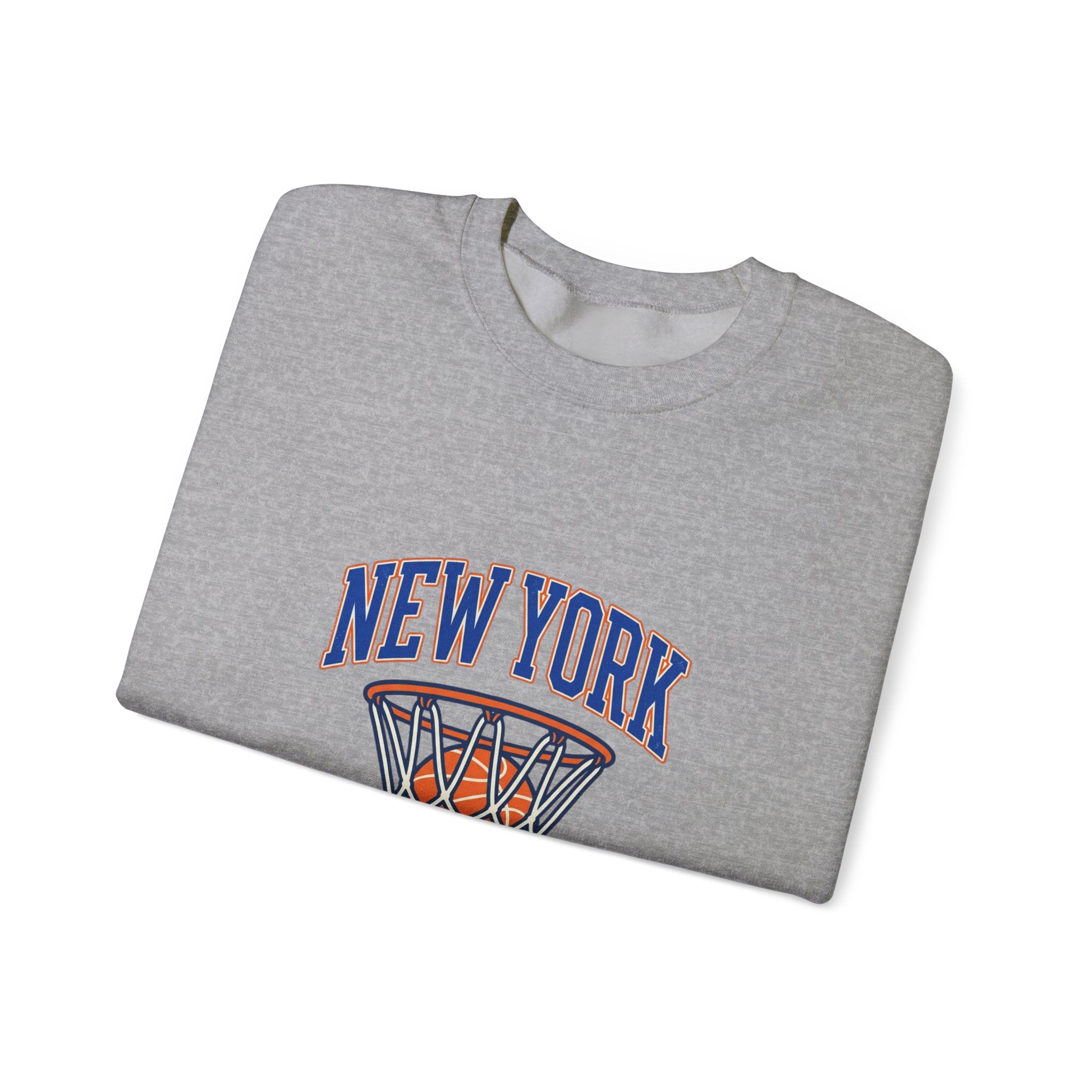 New York Basketball Hoop Crewneck Sweatshirt | Vintage NYC Streetwear
