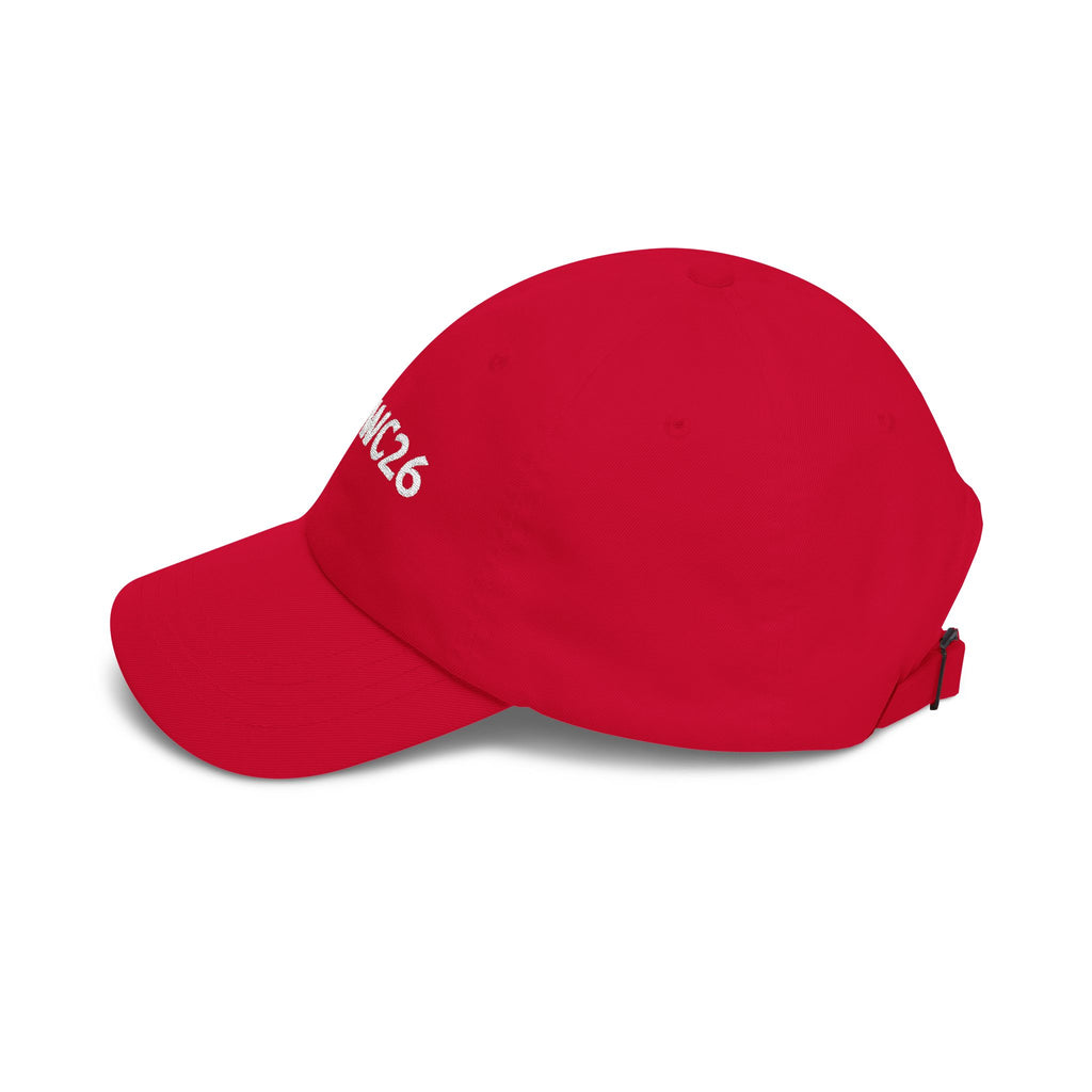 USA WC26 Embroidered Dad Cap — Minimalist White Baseball Hat