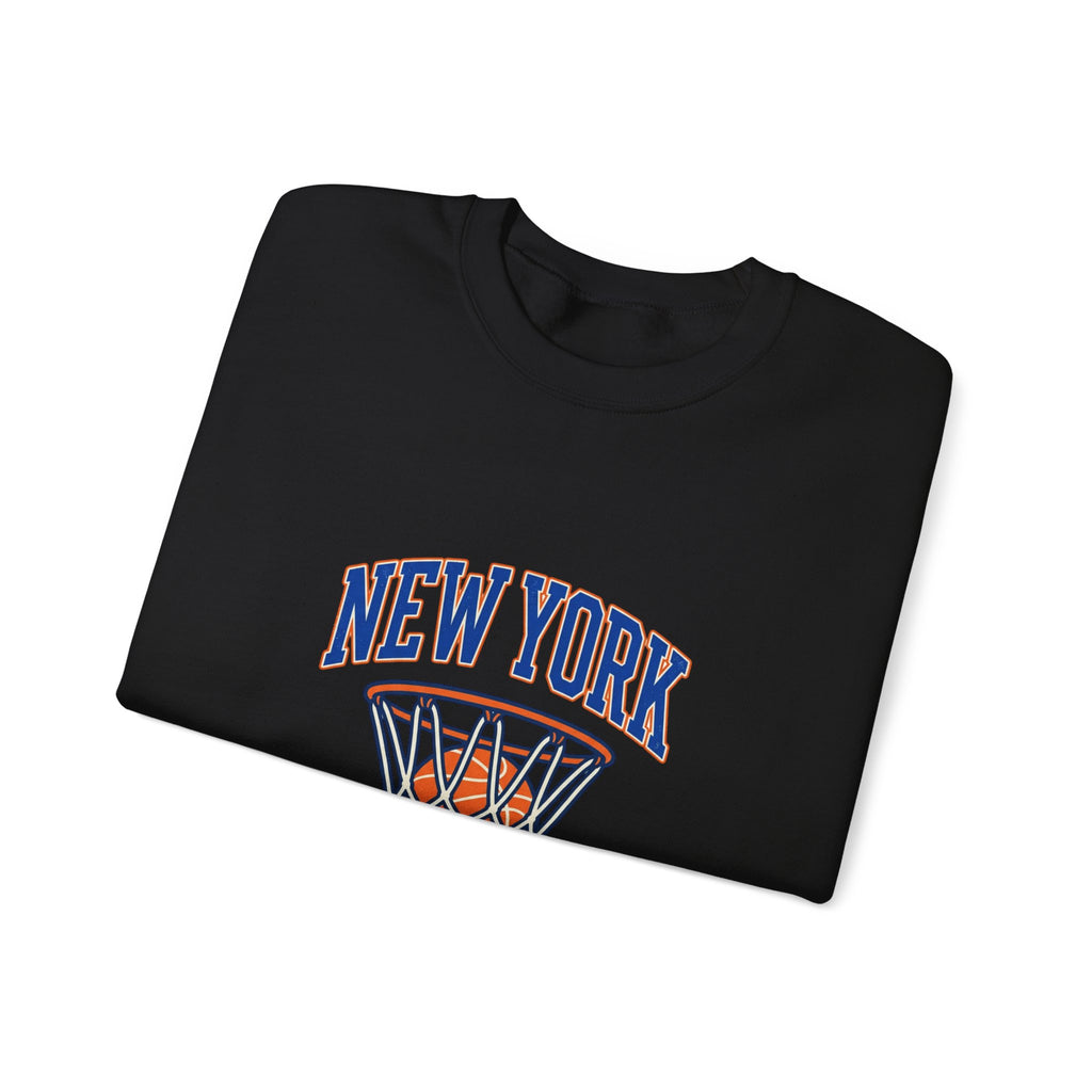 New York Basketball Hoop Crewneck Sweatshirt | Vintage NYC Streetwear