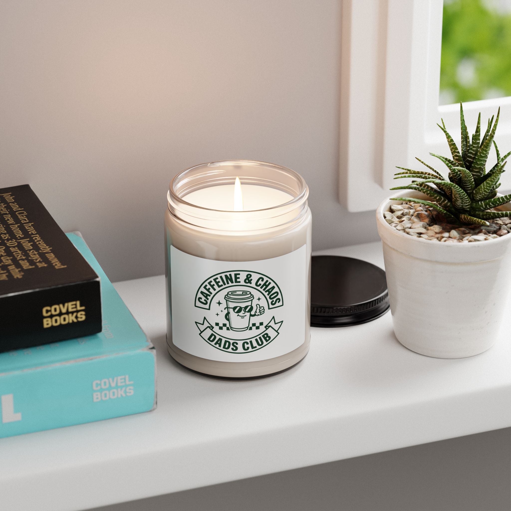Caffeine & Chaos Dads Club Candle, Soy Jar Candle, Dad Identity