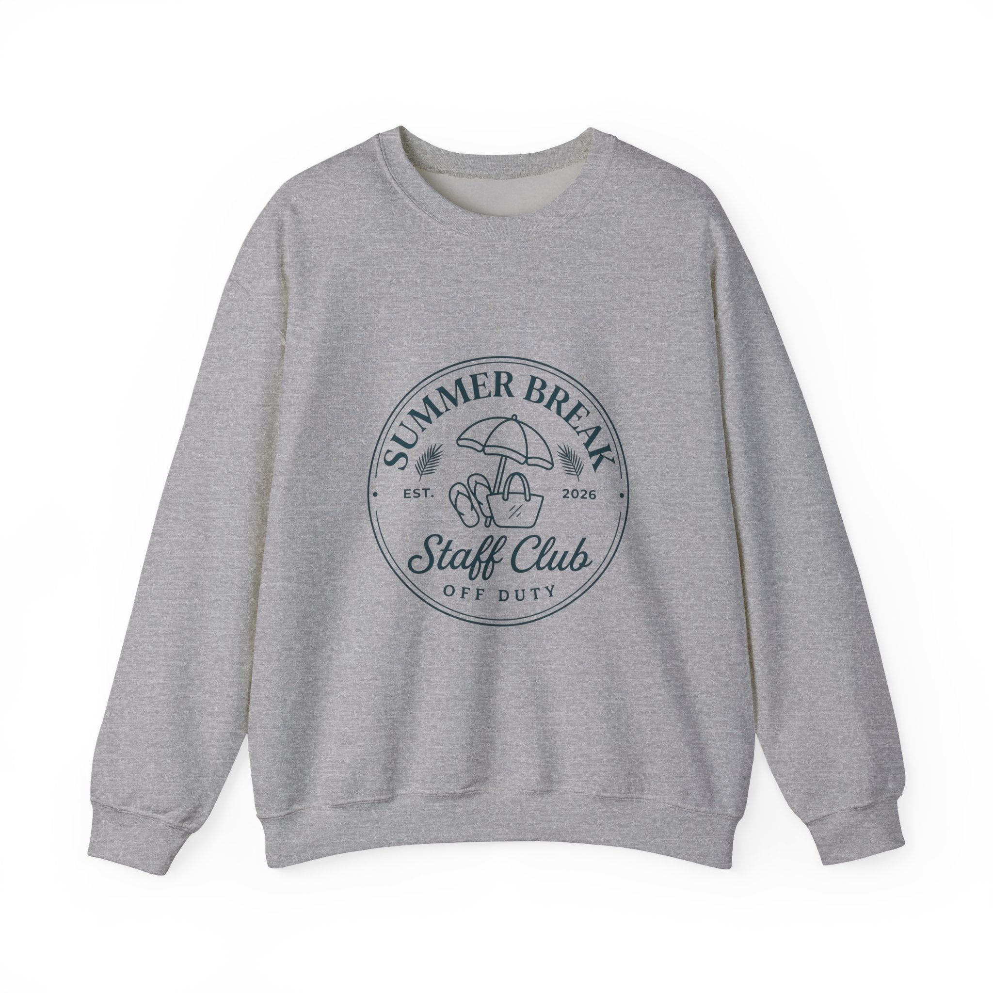 Summer Break Staff Club Sweatshirt | Teacher Last Day of School, Retro Beach Badge