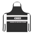 Chef Apron — "Cooking Up Certified Storms" Black Kitchen Apron